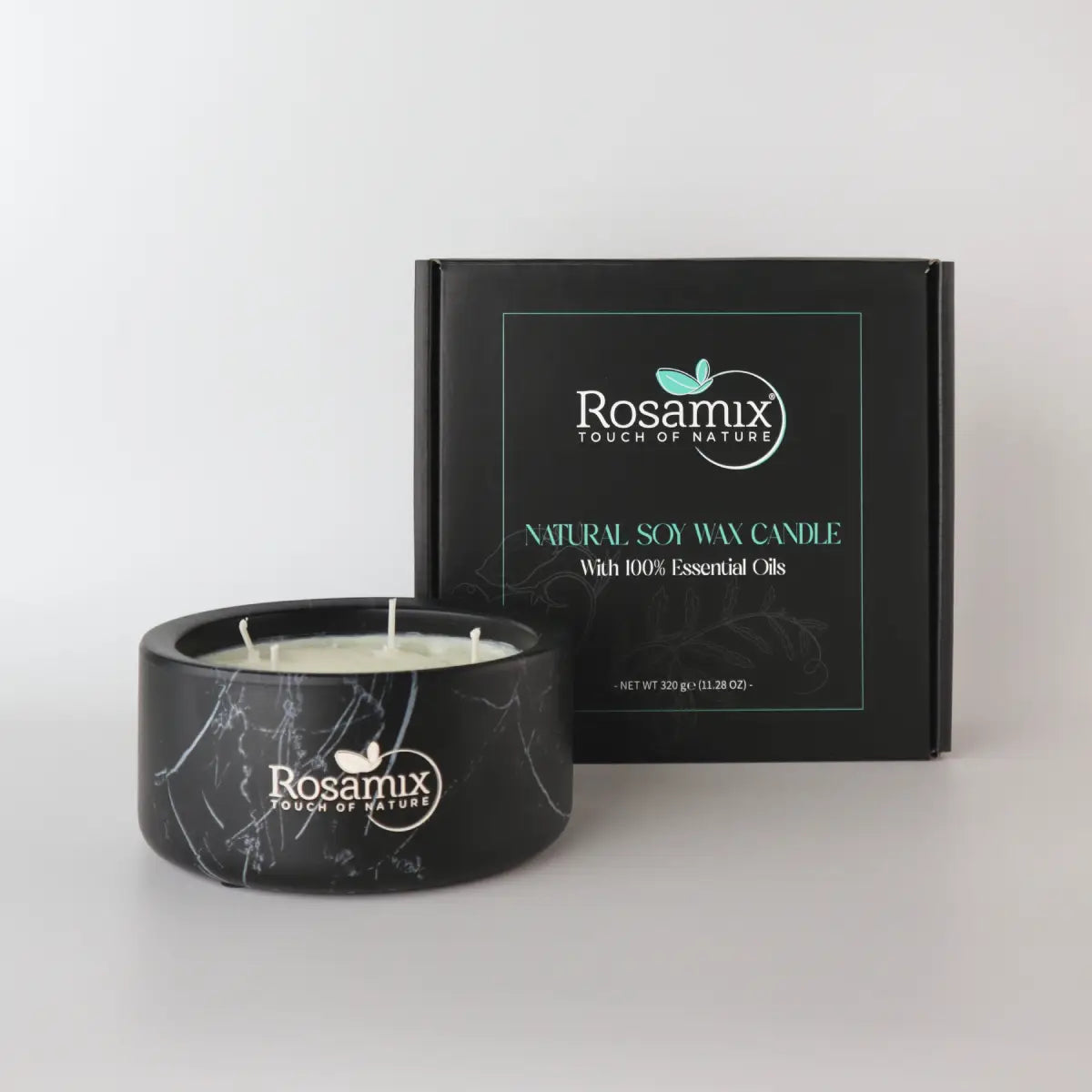 Entspannende Sojawachskerzen (320g Kerze) - ROSAMIX DE