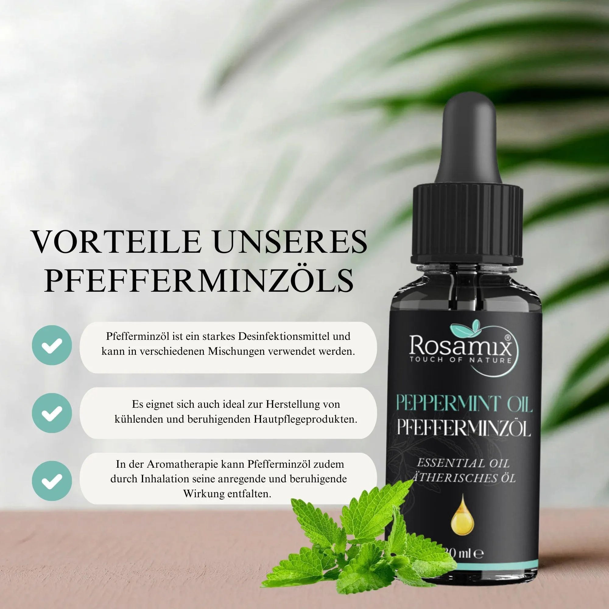 Ätherisches Pfefferminzöl, 100% Naturrein, 10 Ml