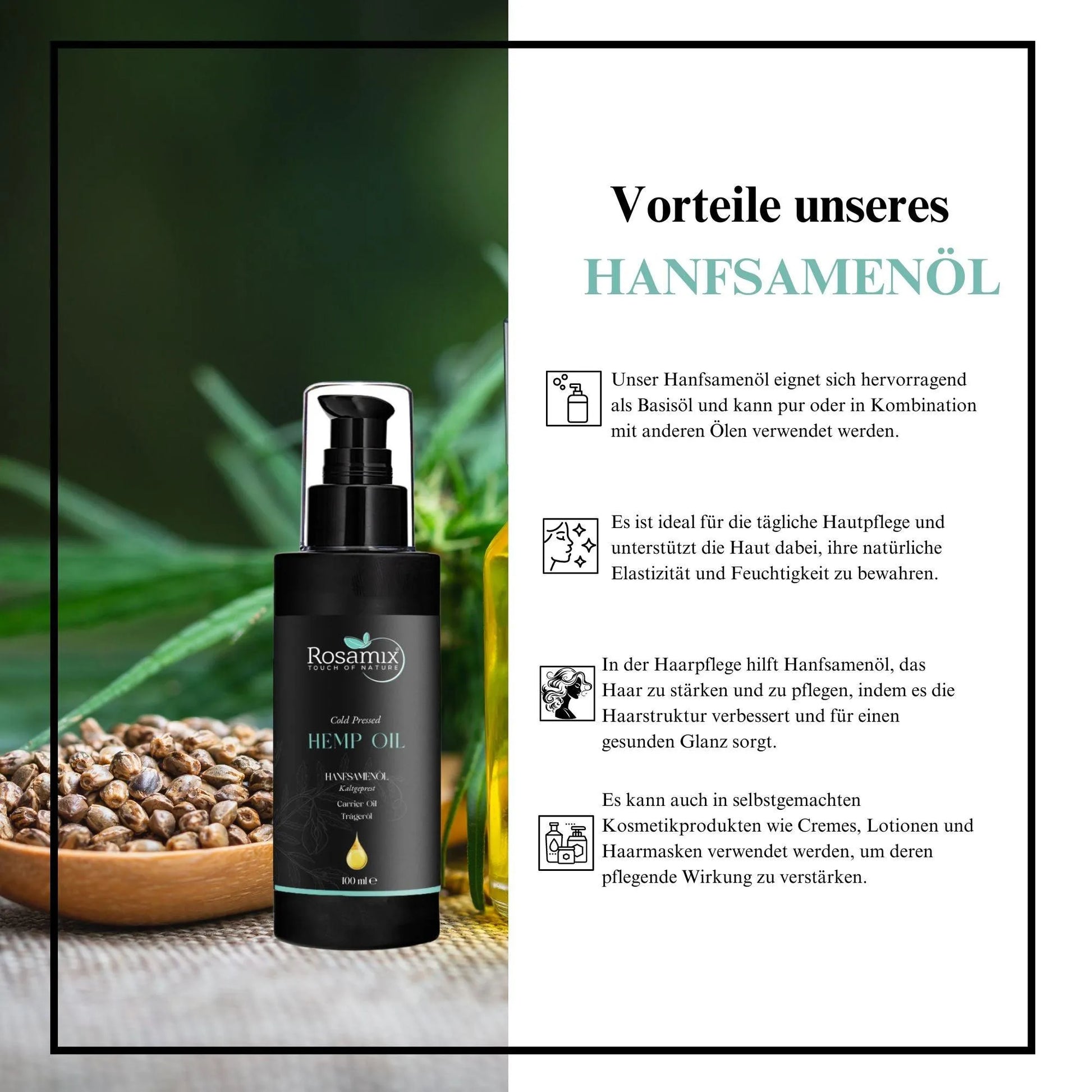 HANFSAMENÖL KALTGEPRESST - ROSAMIX DE