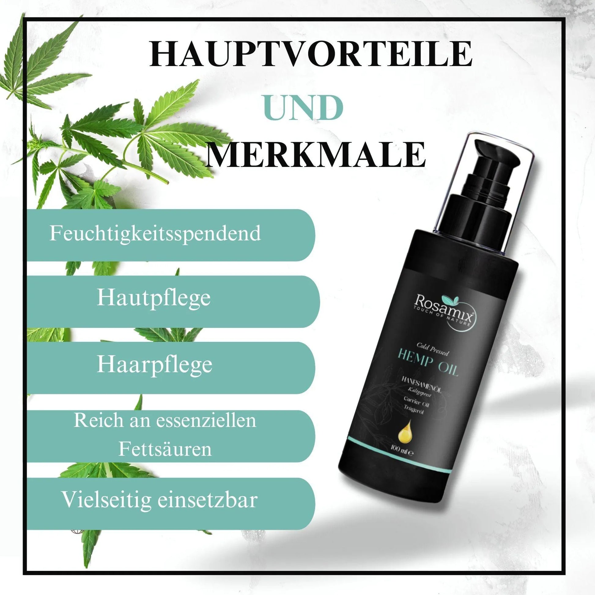 HANFSAMENÖL KALTGEPRESST - ROSAMIX DE