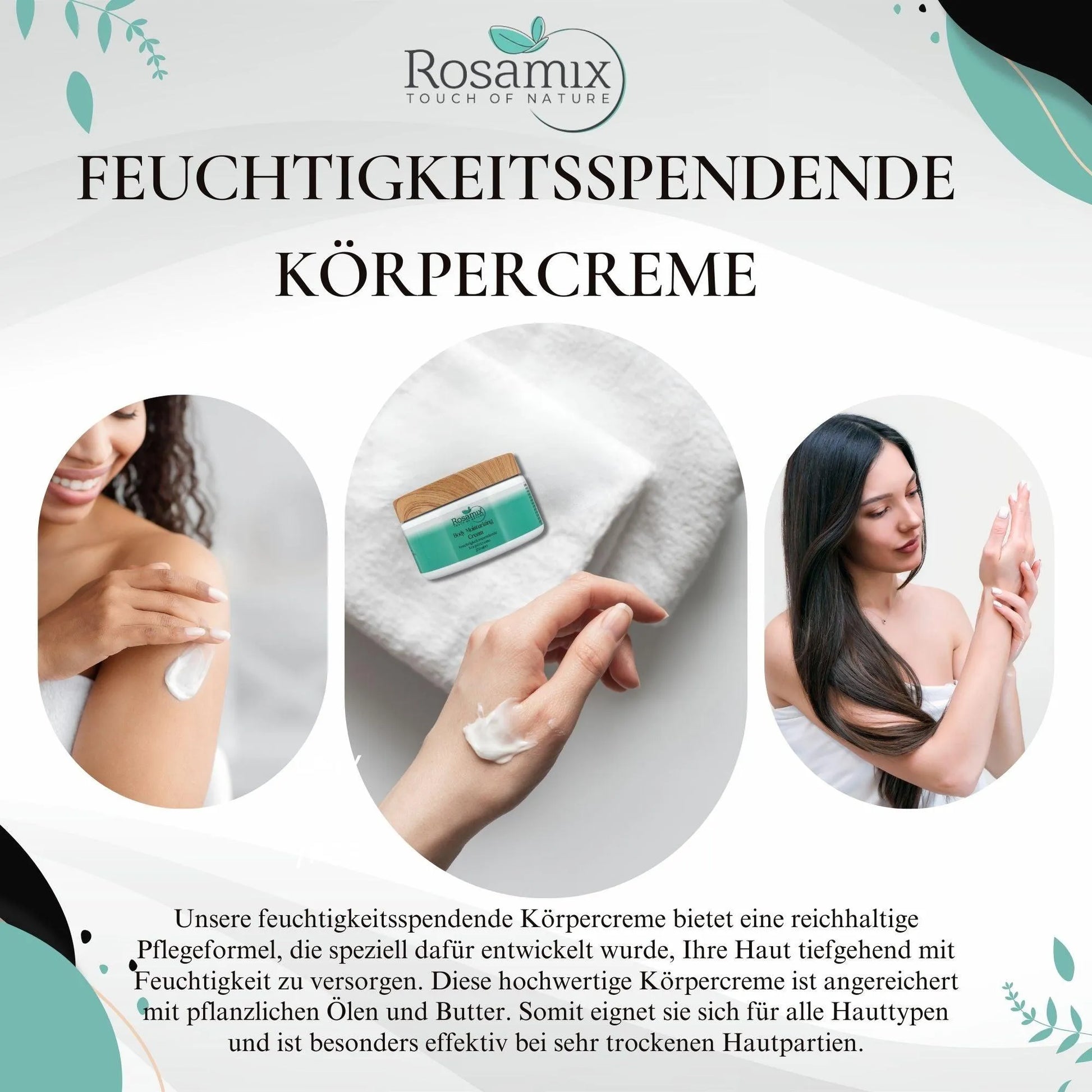 FEUCHTIGKEITSSPENDENDE KÖRPERCREME - ROSAMIX DE