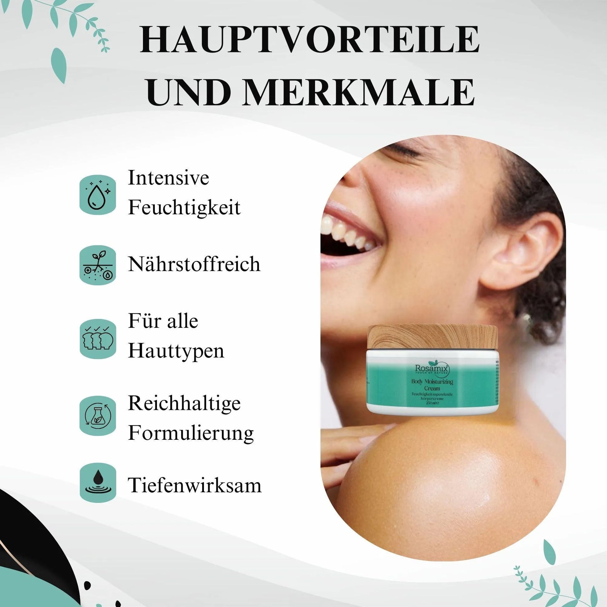 FEUCHTIGKEITSSPENDENDE KÖRPERCREME - ROSAMIX DE