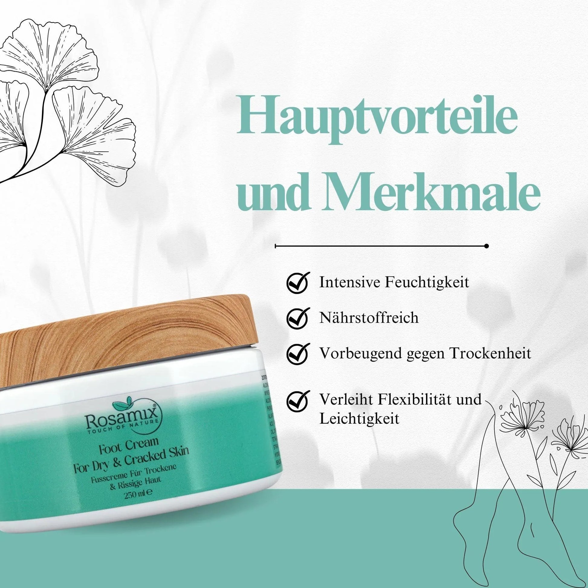 FUSSCREME FÜR TROCKENE & RISSIGE HAUT - ROSAMIX DE